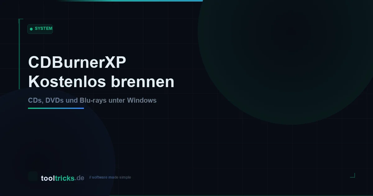 CDBurnerXP - CDs und DVDs kostenlos brennen