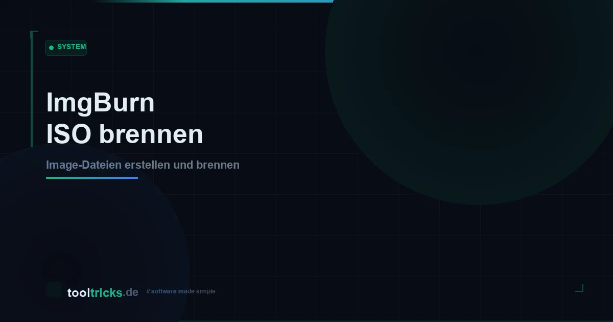 ImgBurn - ISO-Dateien erstellen und brennen