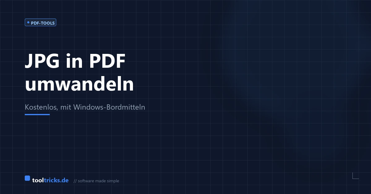 JPG in PDF umwandeln - kostenlose Anleitung