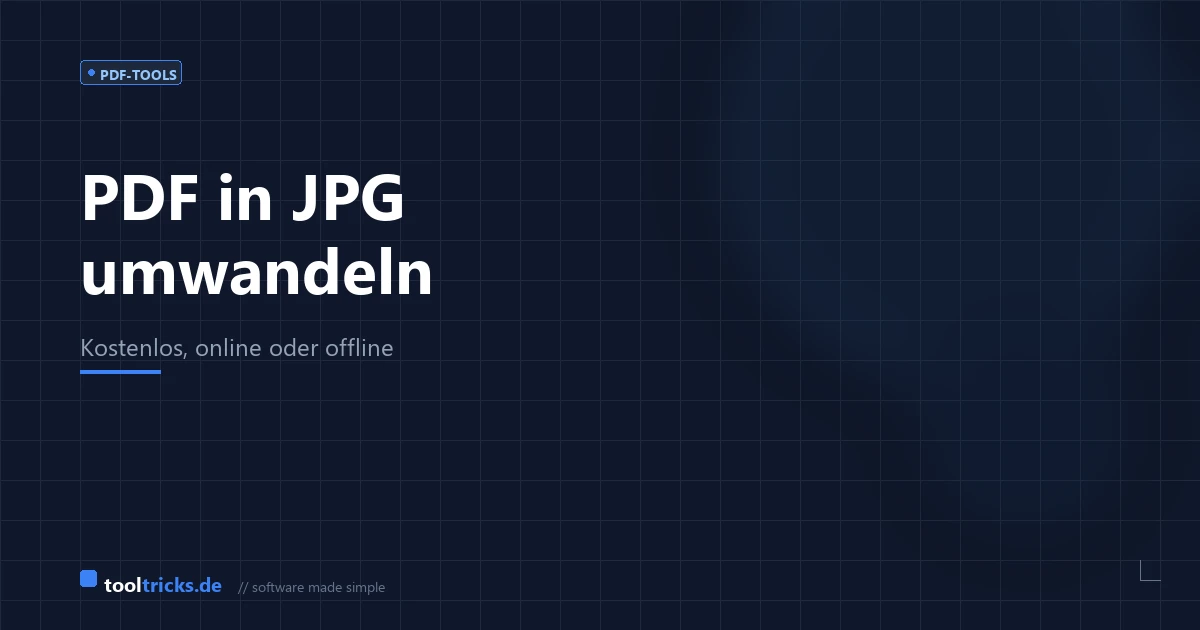 PDF in JPG umwandeln - kostenlose Anleitung