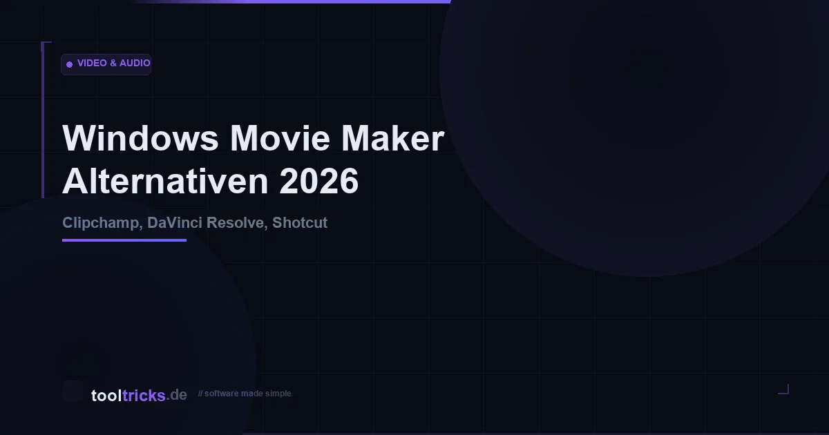 Windows Movie Maker Alternativen