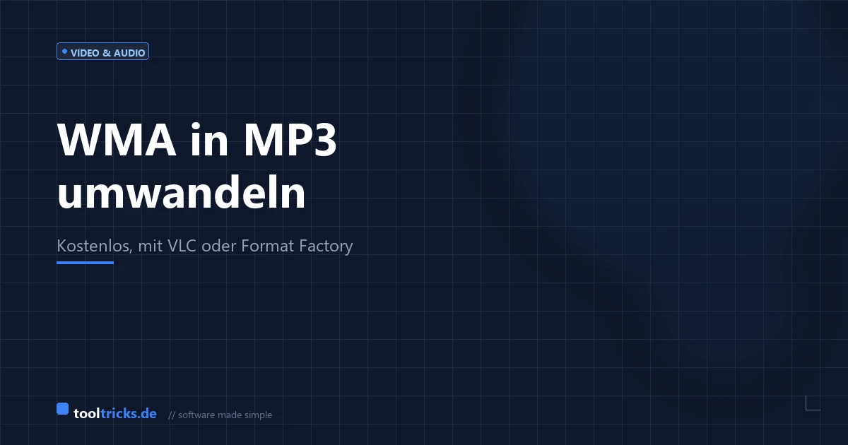 WMA in MP3 umwandeln - kostenlose Anleitung